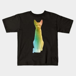 Rainbow Egypt cat Kids T-Shirt